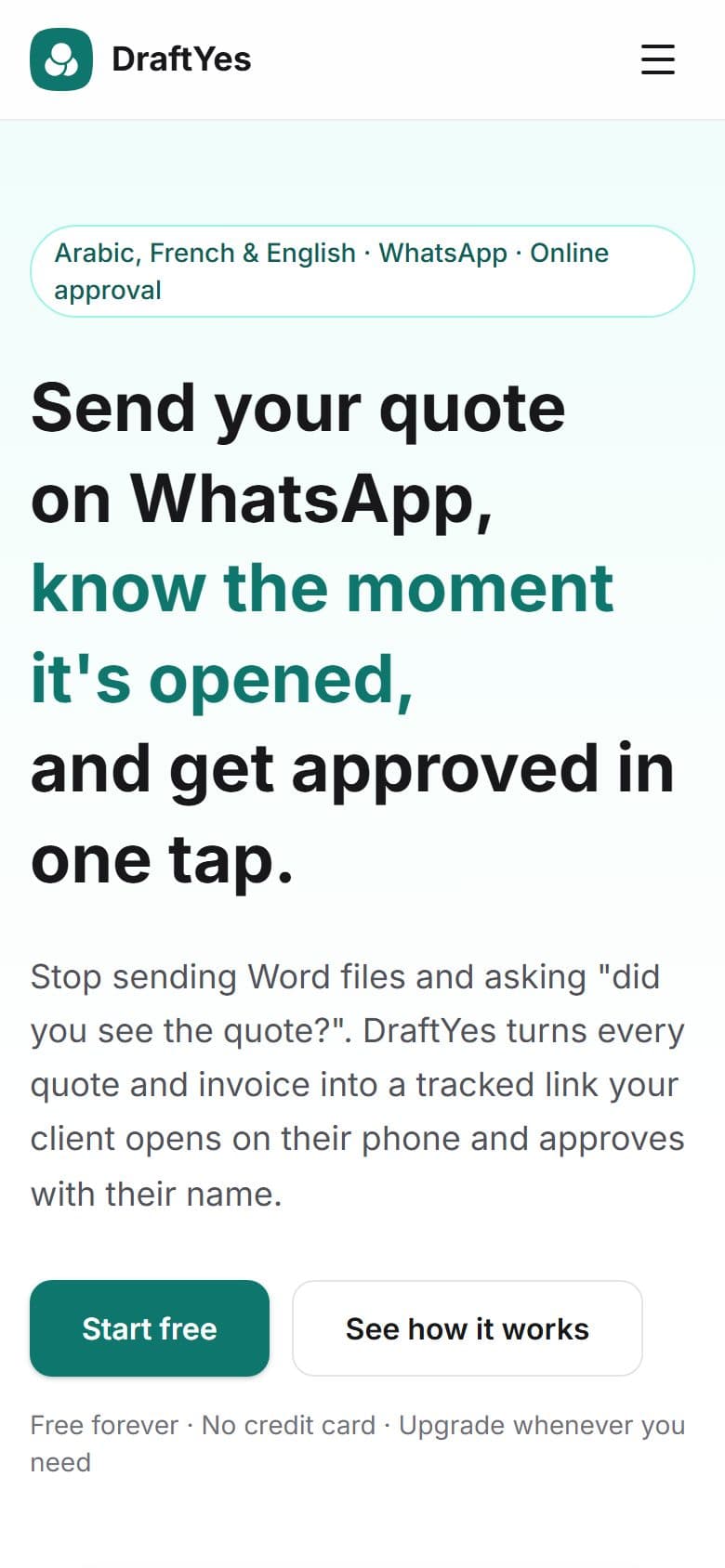DraftYes - Mobile